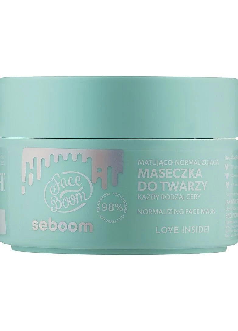 Матувально-нормалізувальна маска для обличчя FaceBoom Mattifying And Normalizing Face Mask 45g (2-1015728) BodyBoom (380132574)
