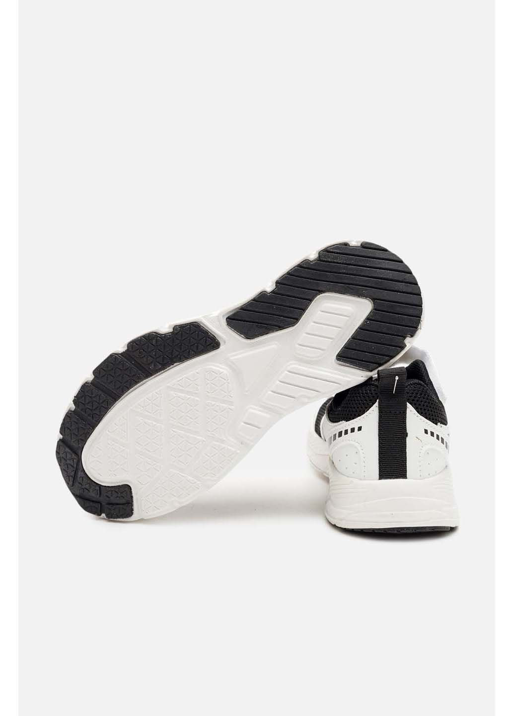 Черно-белые демисезонные кроссовки No Brand