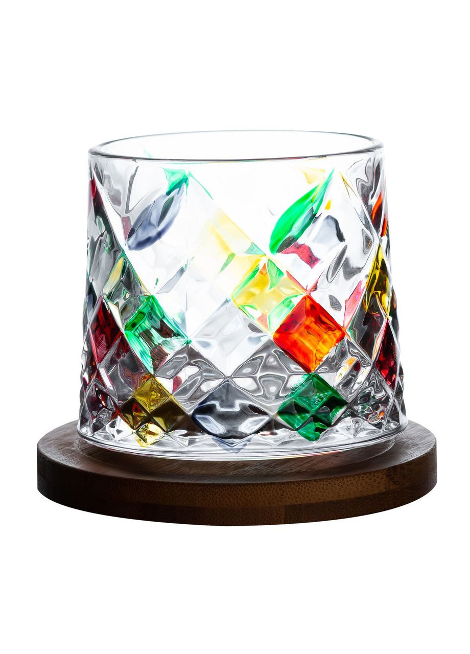 Вращающийся стакан рокс 300 (мл) бокал для виски с деревянной подставкой волчка GDK Yiwu (367724091)