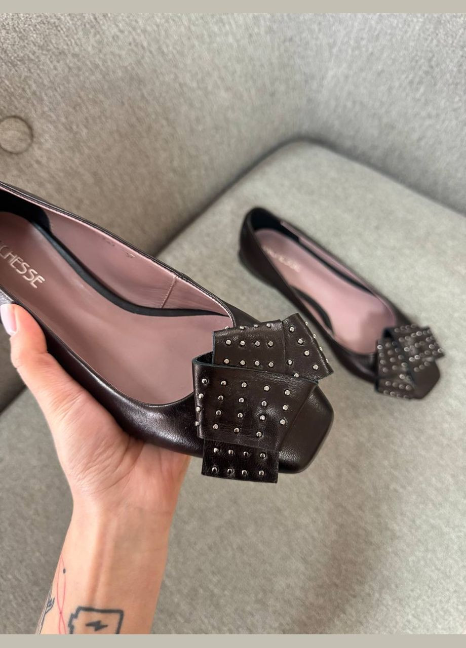 Жіночі балетки Richesse | чорні натуральна шкіра (337503867)