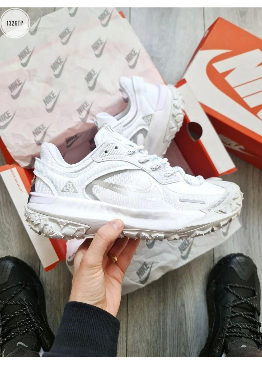Белые демисезонные кроссовки мужские nike acg mounth fly white найк асж маунс флай белые No Brand