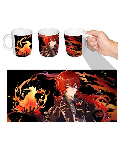 Чашка белая аниме Дилюк Геншин Удар (z0265) No Brand (327006737)