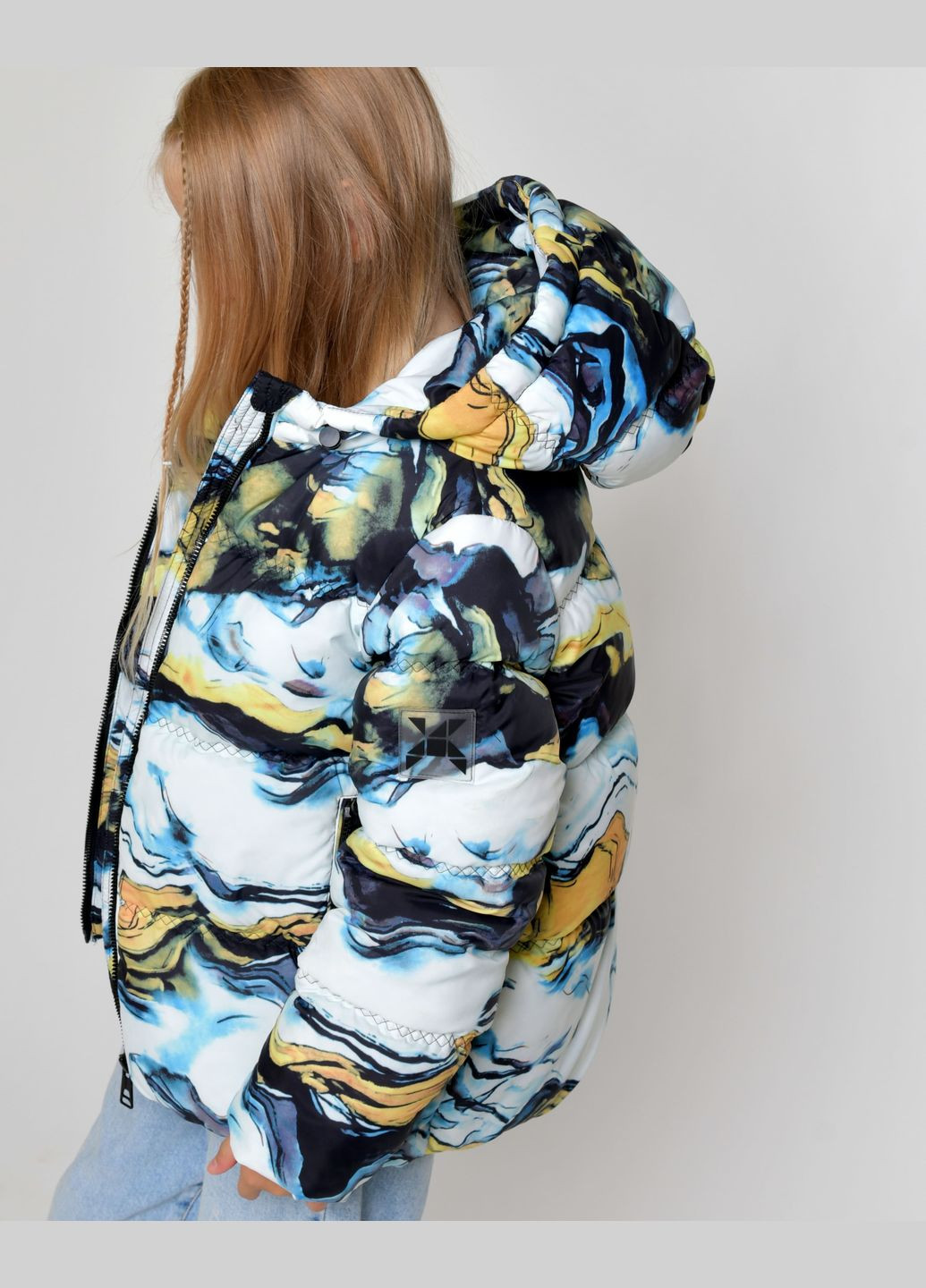 Голубая зимняя пуховая куртка для девочек от 6 до 17 лет X-Woyz