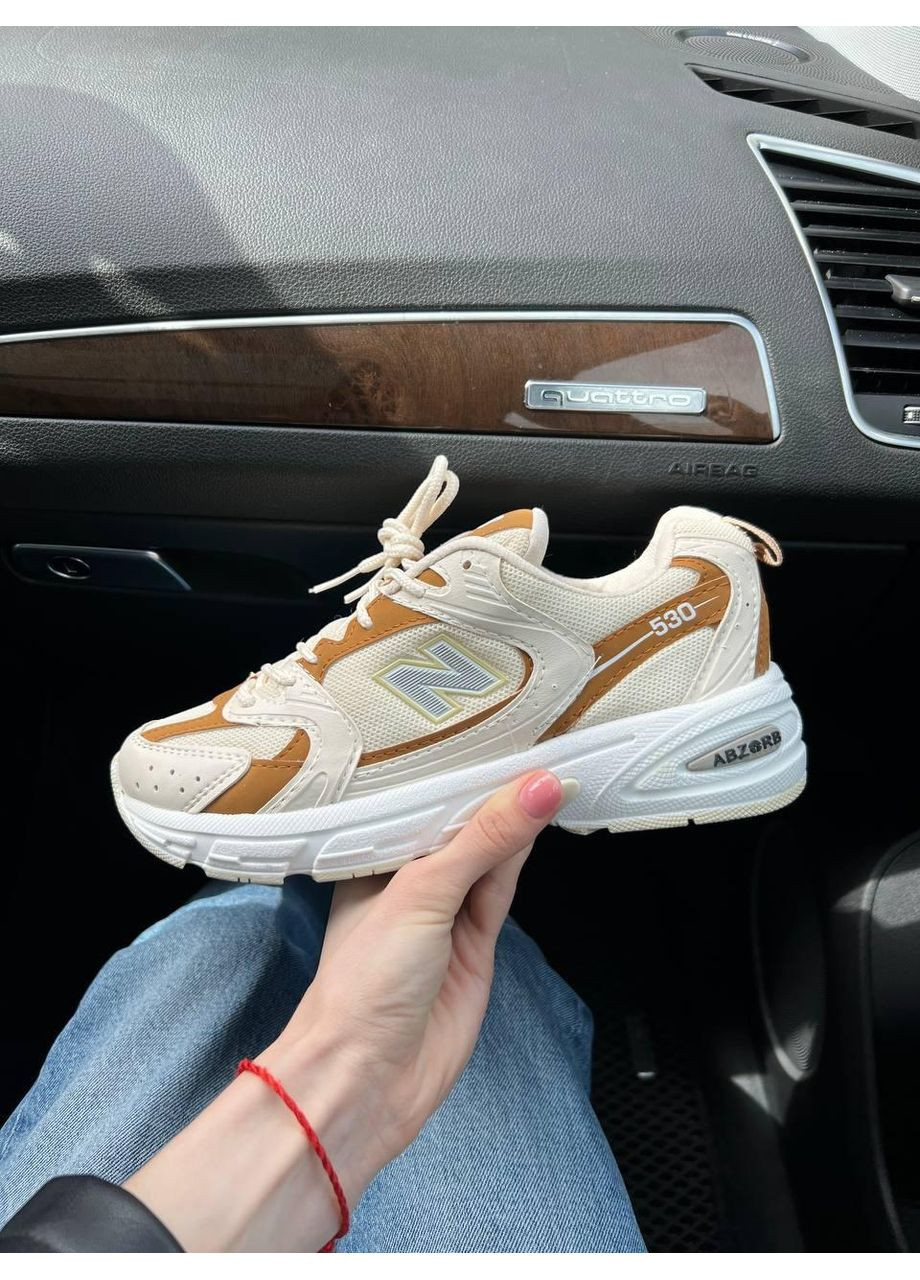 КРОСІВКИ ЖІНОЧІ NEW BALANCE 530 BEIGE WHITE V2 НЬЮ БЕЛАНС 530 No Brand бежеві демісезони (368884449)