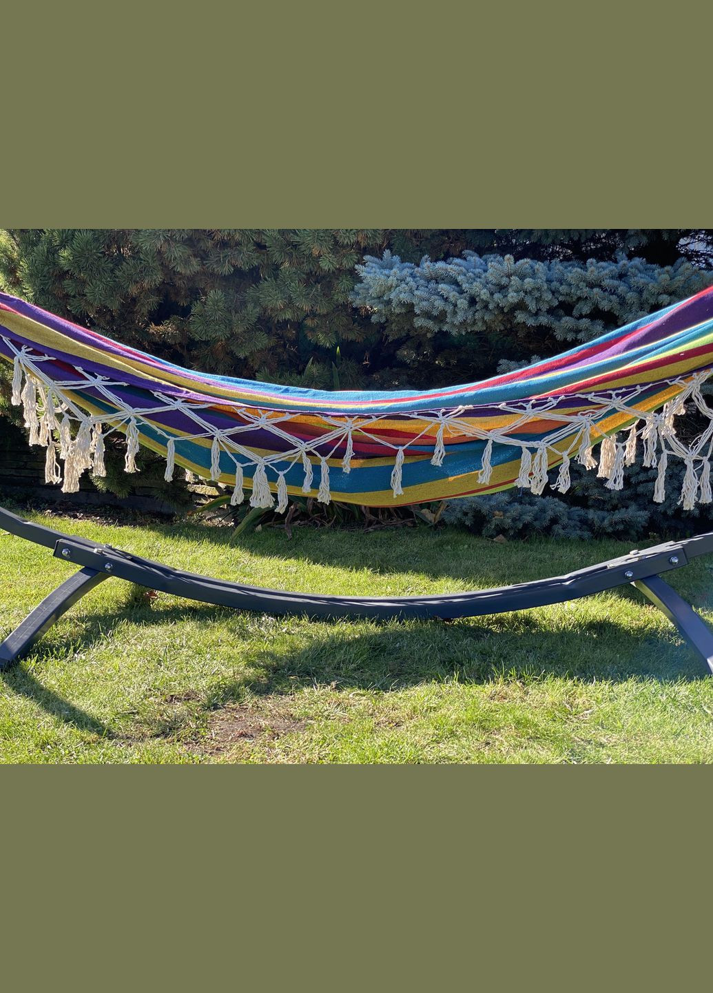 Двухместный гамак BALI XXL радуга 200х150 WCG (346531787)