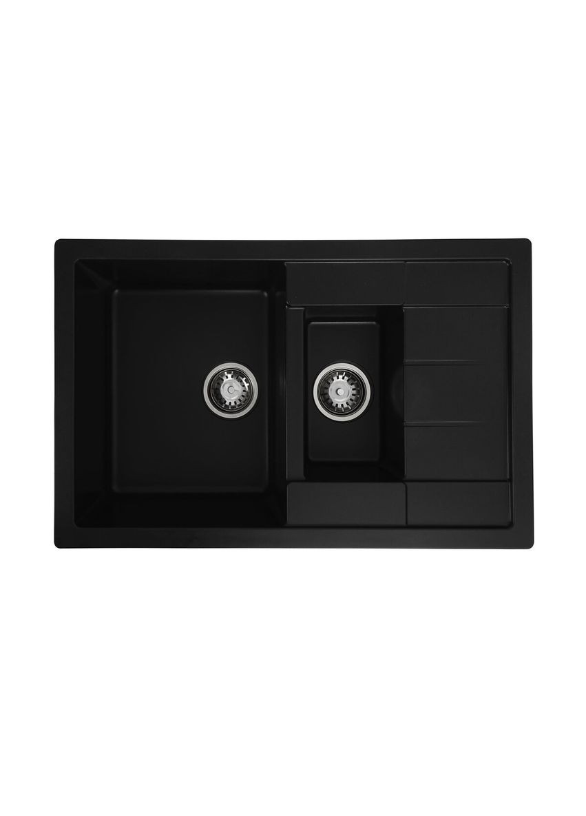 Гранітна мийка для кухні 7850W TOSKANA матова Чорна Platinum (336936311)