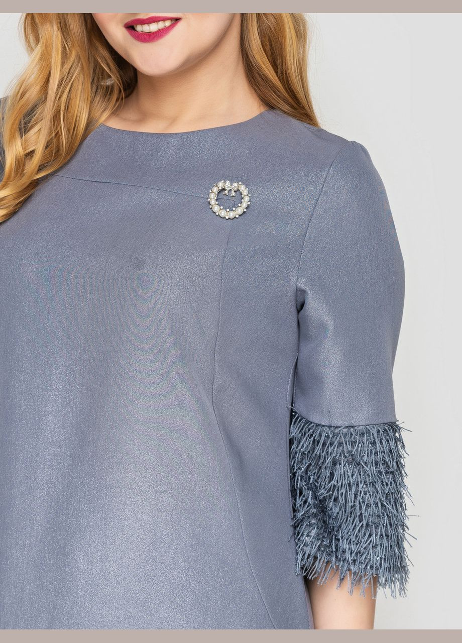 Серое вечернее платье тереза 50 серое 0250 Vlavi