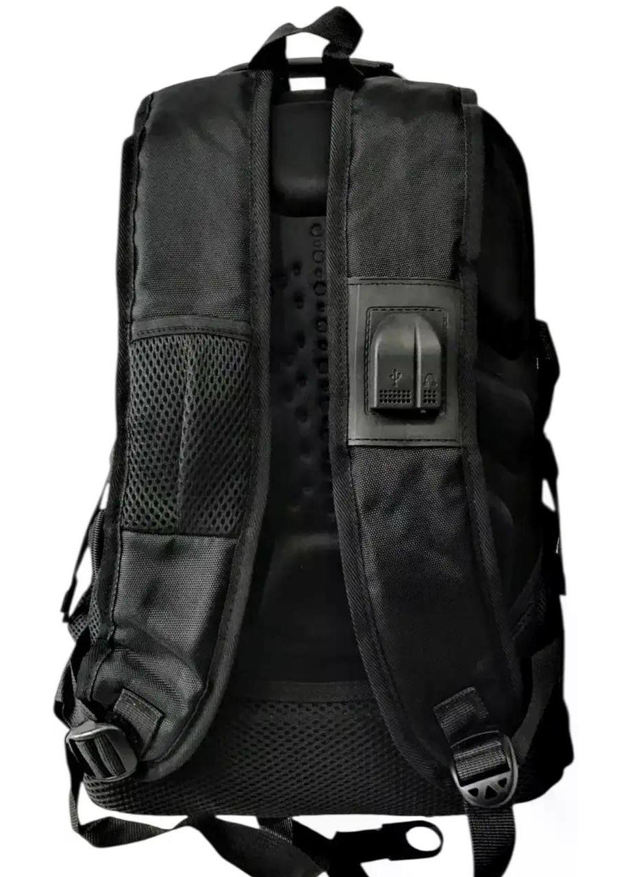 Рюкзак шкільний тканинний ортопедичний з металевою ручкою + дощовик + usb шнур -SCHOOL 8815SC чорний Victory (360979058)