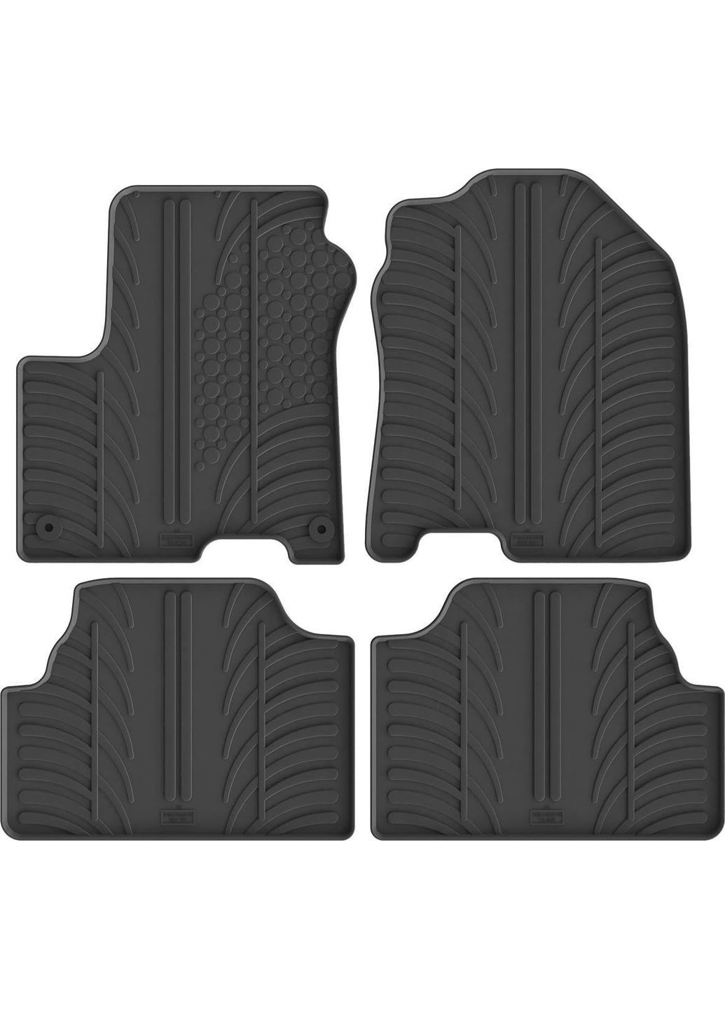 Резиновые коврики для Hyundai Kona (mkI) 2017-2023 (EU) (электро) (GR 0418) Gledring (361231451)