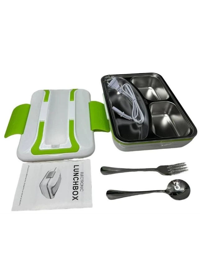 Электрический ланч-бокс с подогревом от сети 220 V 820 мл Lunch Box зеленый (1936360941) No Brand (328261750)
