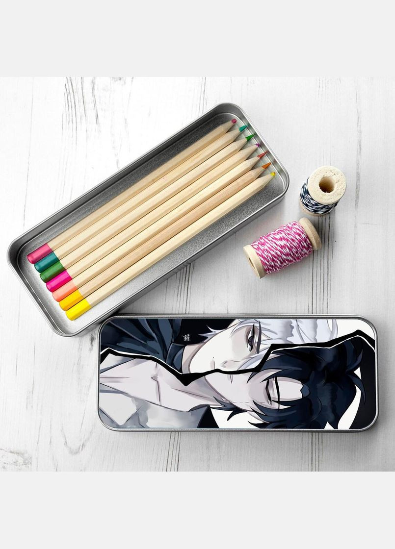 Пенал школьный для мальчика и девочки металлический Аниме Агенты Времени #07 7*18 см Silver No Brand (309156934)