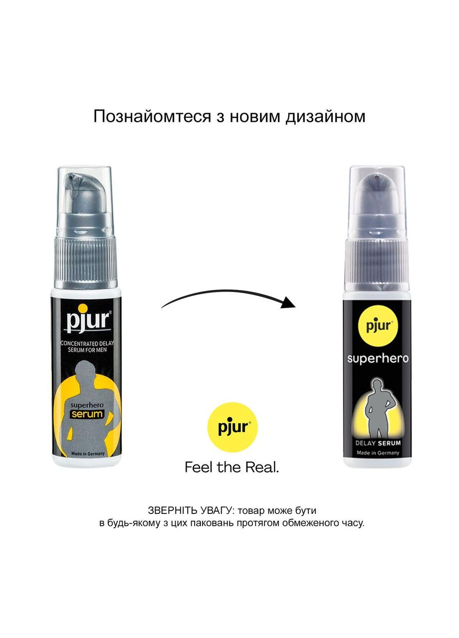 Сироватка-пролонгатор Superhero Delay Serum 20 мл, створює ефект плівки, без оніміння Pjur (303882271)