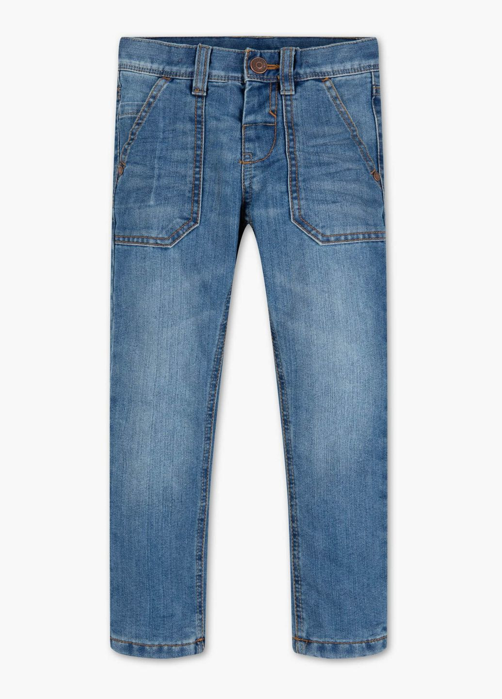 Голубые демисезонные джинсы для мальчика 116 размер голубые 2021348 C&A