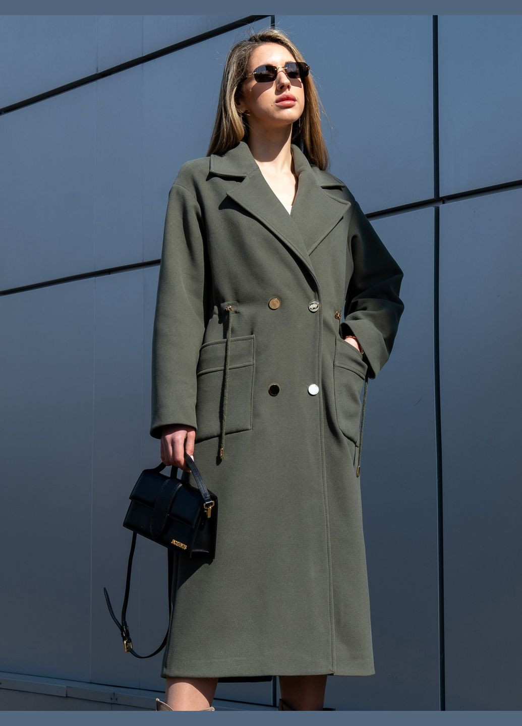 Оливкове (хакі) демісезонне Пальто MN