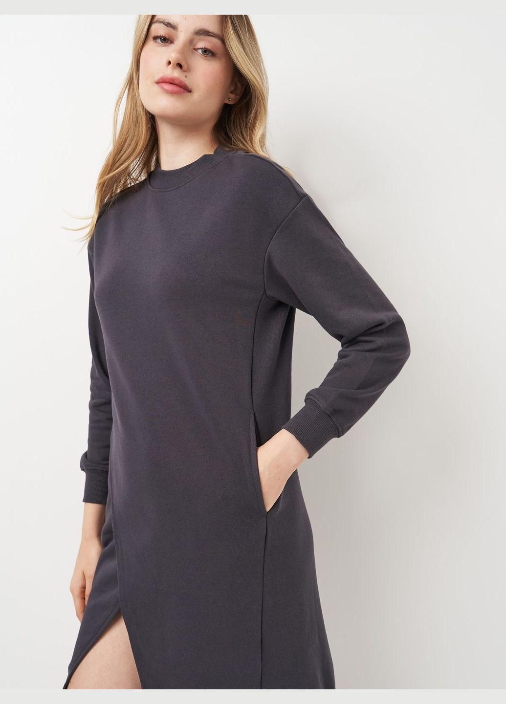 Темно-сіра сукня H&M однотонна