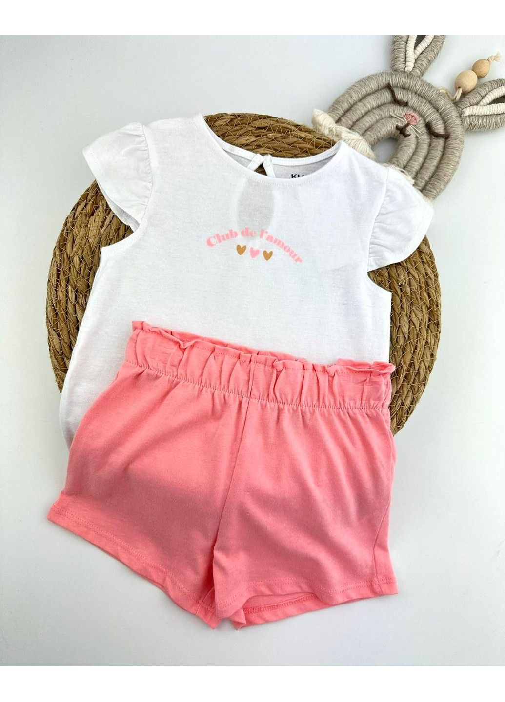 Білий літній костюм Kiabi