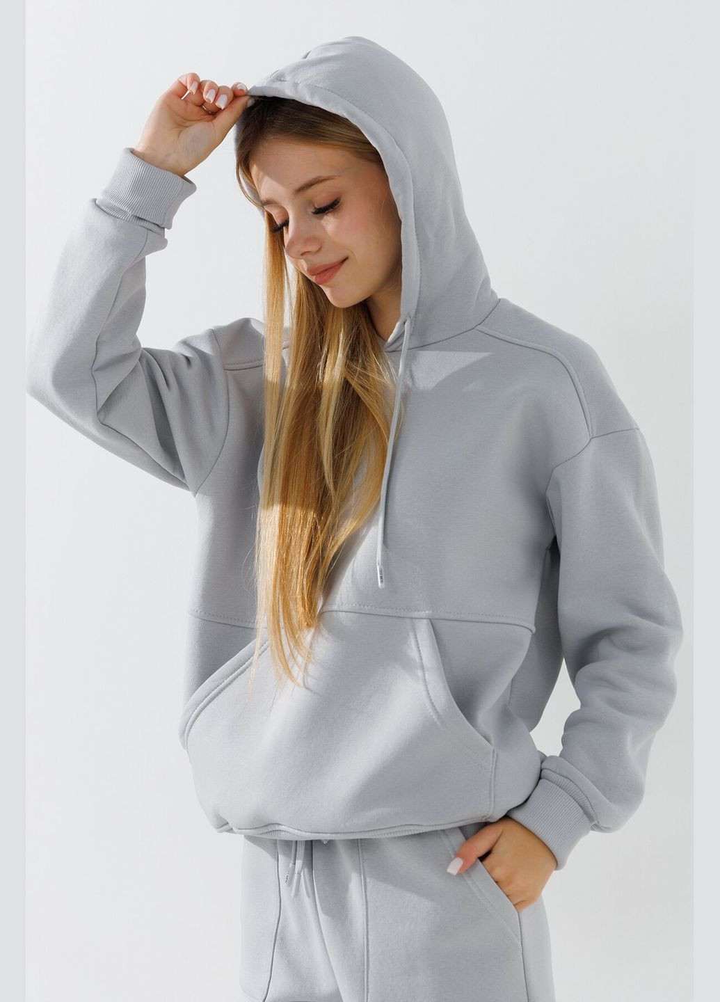 Костюм худи+штаны детский 7141-1 158 см Светло-серый shop (2000990841735) Waxmen (361498584)