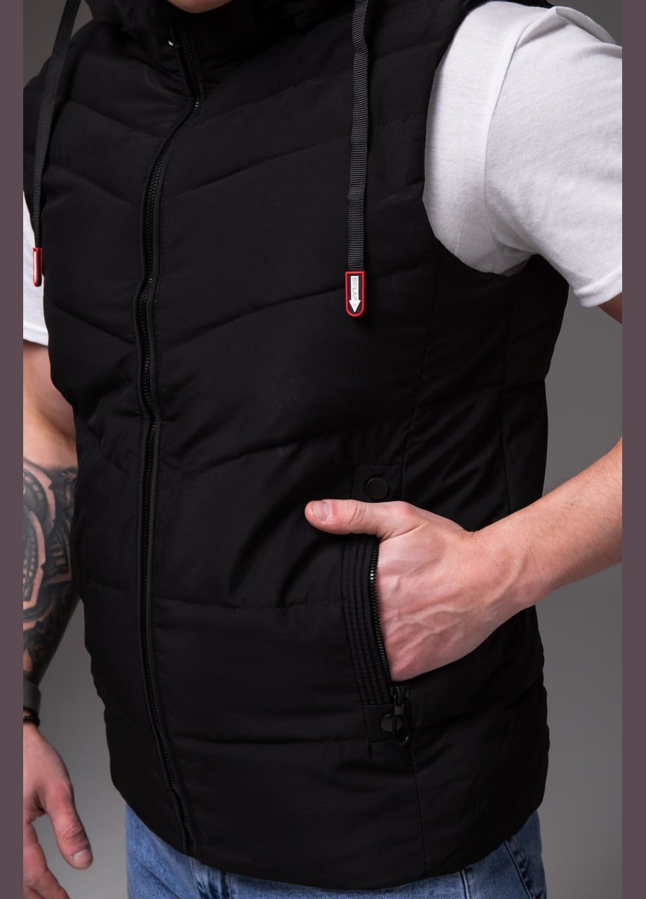 Утеплений матовий жилет зі знімним капюшоном Vakko (323444762)