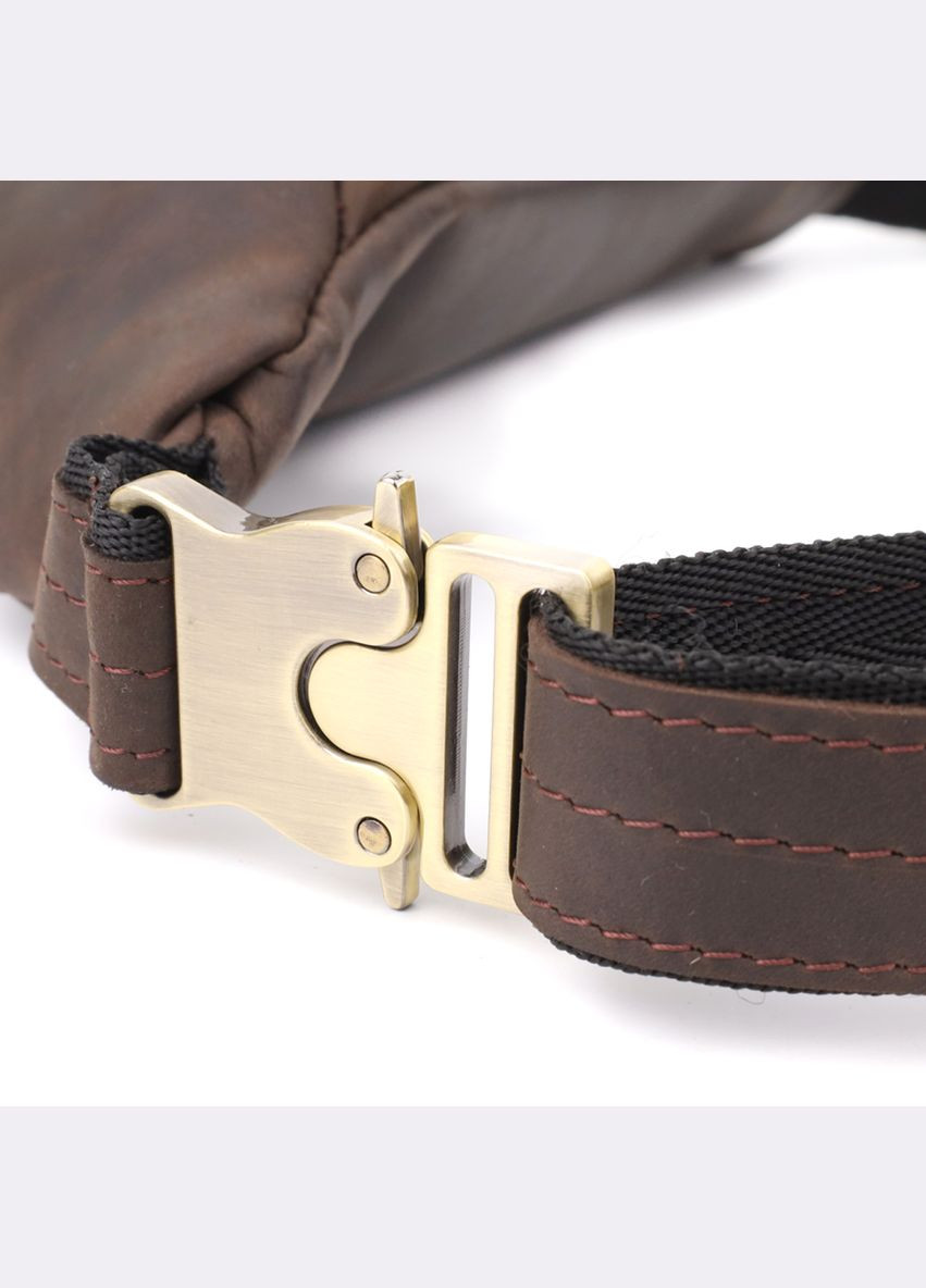 Добротная сумка бананка для мужчин из винтажной натуральной кожи 23139 Коричневый Shvigel (332201410)