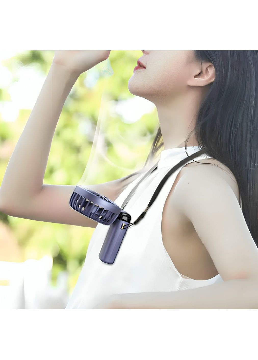 Мини аккумуляторный вентилятор с подставкой для телефона регулировкой скорости функцией наклона 6000 мАч (480165-Prob) Синий Unbranded (330171172)