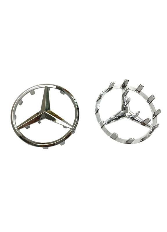 Эмблема руля хром 57 мм пластик (на толстых направляющих) Mercedes-Benz (369611891)