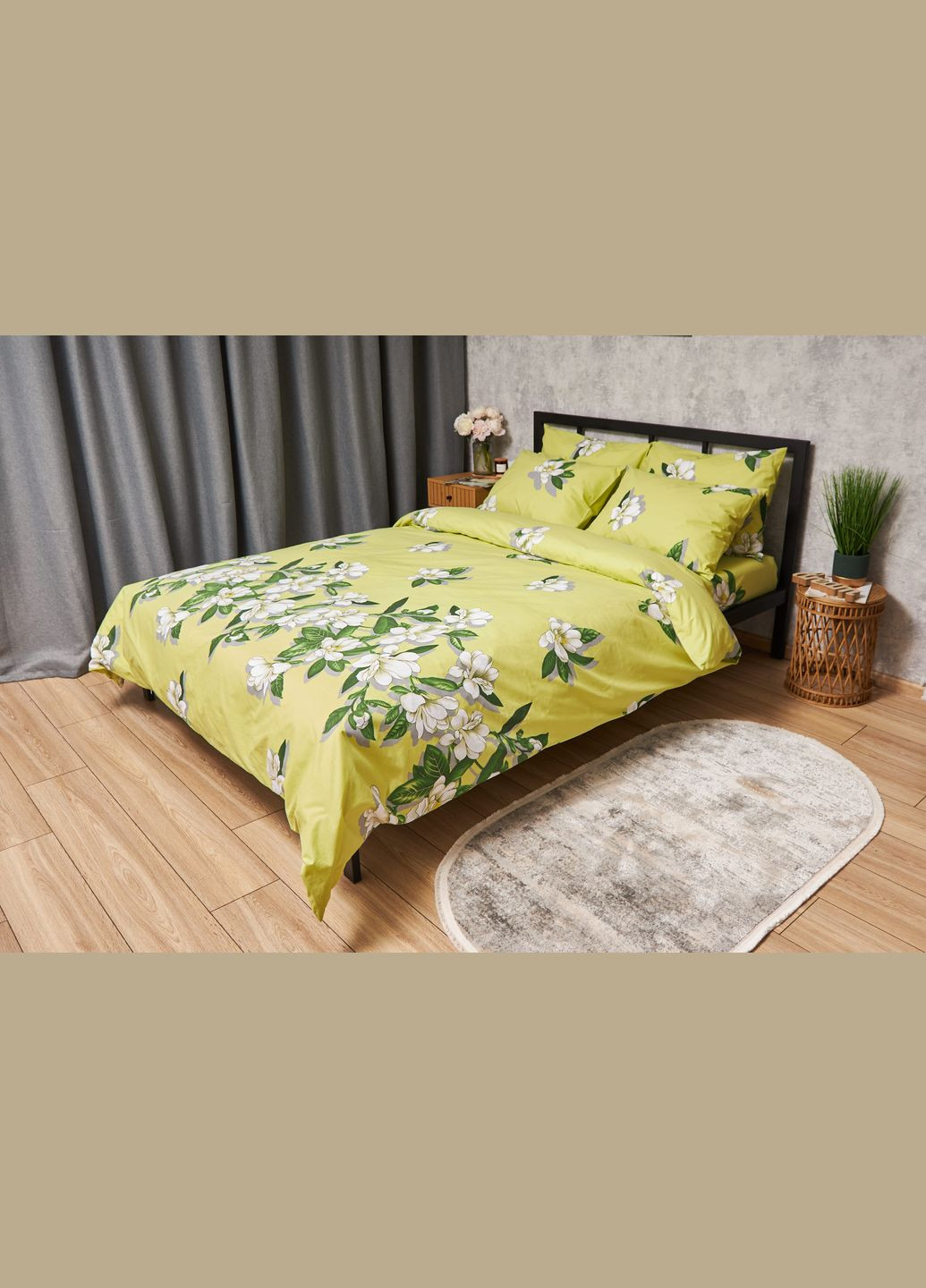 Комплект постельного белья Бязь Gold Люкс «» семейный 143х210х2 наволочки 4х50х70 (MS-820005523) Moon&Star Wisteria (296909754)