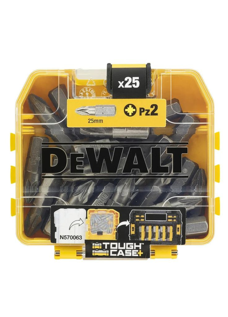 Набор бит Pozidriv, Pz2, L = 25 мм, 25 шт (DT71521) DeWALT (372615863)