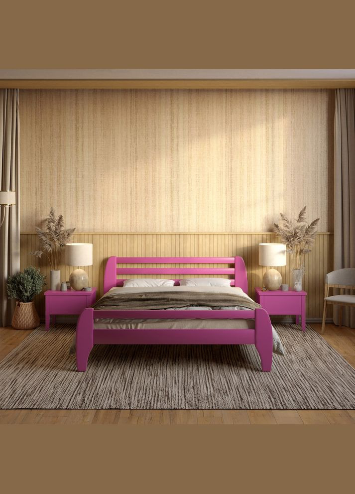 Односпальная деревянная кровать Милан (S2060R30B) 80х200 см (MBG-6250) Mebigrand (366085217)