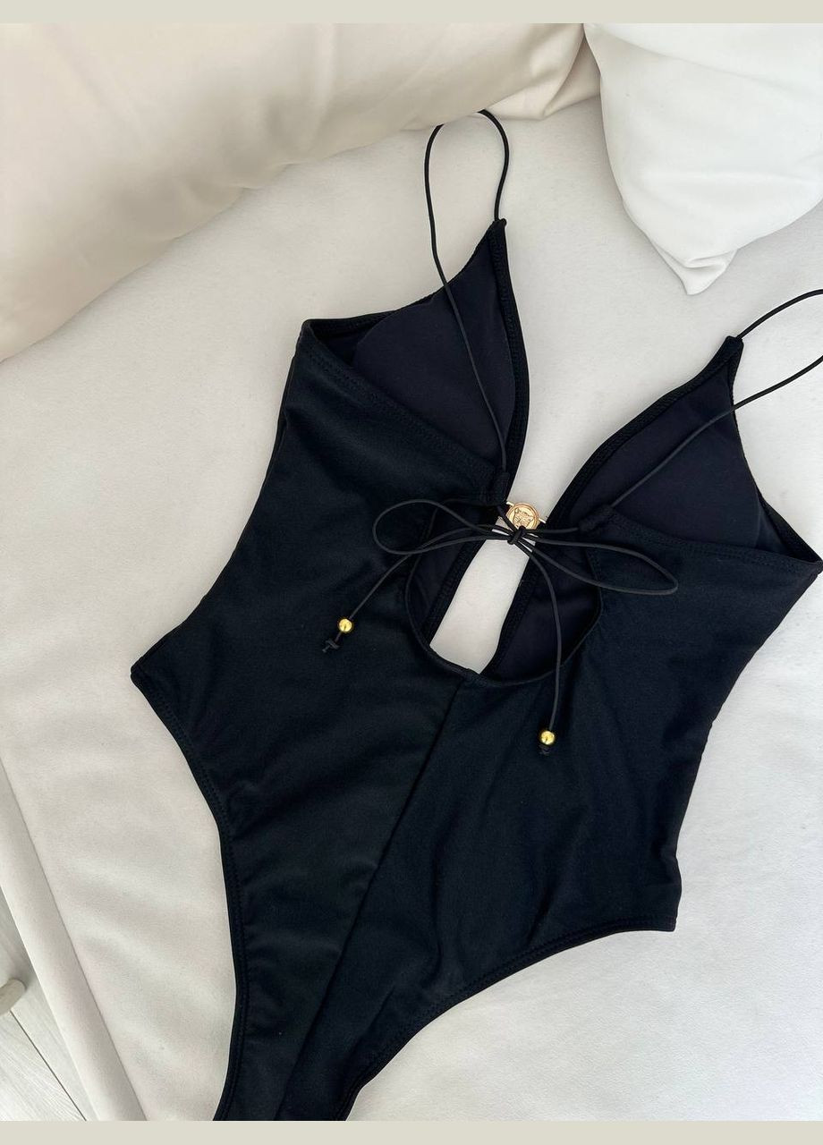 Черный купальник слитный Domino