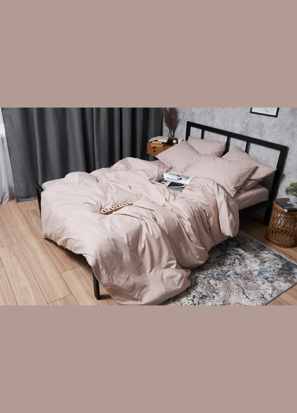 Комплект постільної білизни Бязь Gold Люкс «» Полуторний 143х210 наволочки 2х50х70 (MS-820004601) Moon&Star Blanc (293147965)