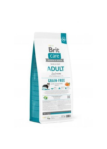 Сухий корм Dog Grain-free Adult для собак малих і середніх порід, беззерновий з лососем, 12 кг (*) Brit Care (323219502)