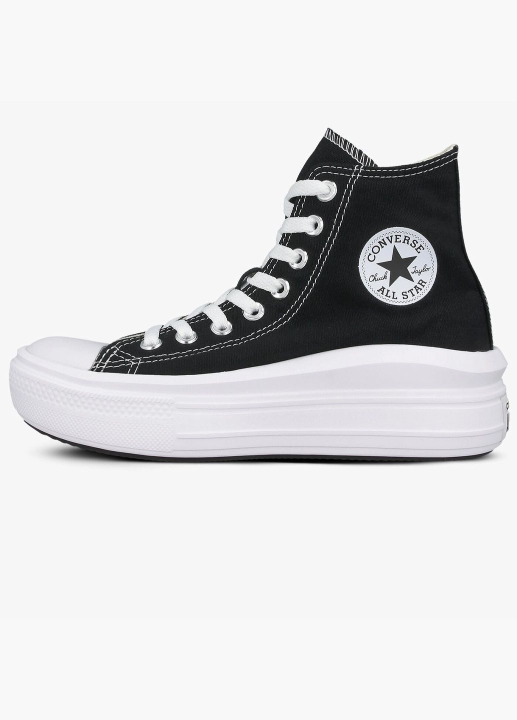 Кеды женские Chuck Taylor All Star Move Black 568497C Converse чёрные (333652249)