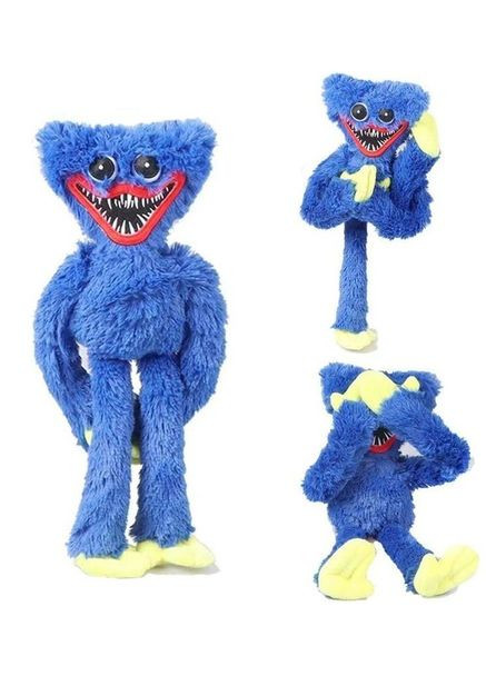 Мягкая игрушка хищный монстр Хаги Ваги Huggy Wuggy с липучками на руках 40х15 см синий (1756375361) No Brand (333828186)
