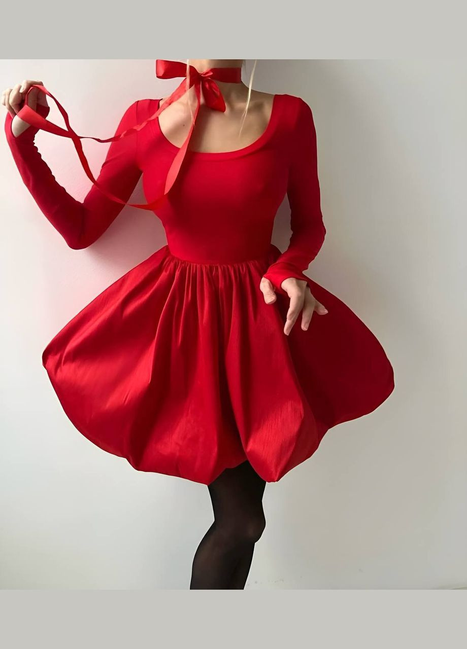 Червона святковий, спортивна, ділова, повсякденний, вечірня дуже цікава і ніжна жіноча сукня з котону SAVOY BRAND