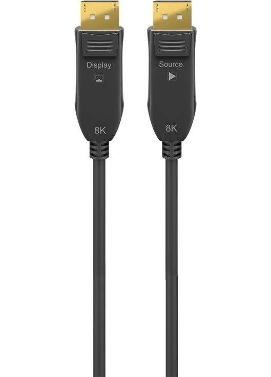 Кабель монітора сигнальний DisplayPort M/M (тато/тато) 10.0m v2.0 8K@60Hz Hybrid Optical AOC Goobay (382687573)