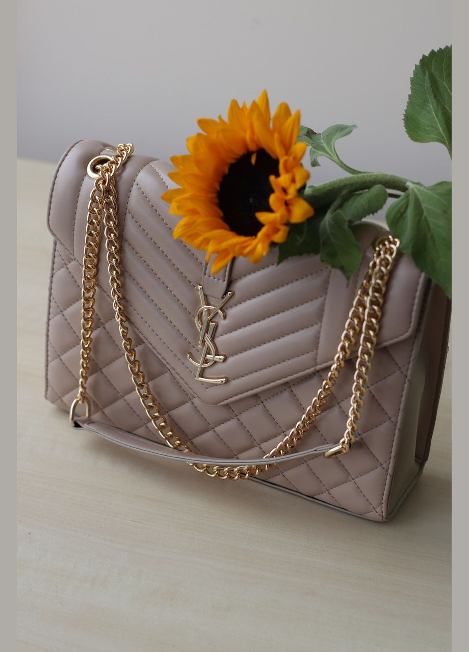 Женская сумка YSL Envelope beige, женская сумка, брендовая сумка Ив Сен Лоран бежевая No Brand (307925657)