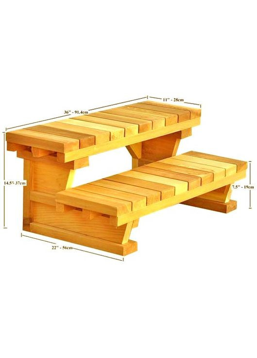 Лавка-сходинка з дерева Пайні каррі (ССТ-001803) No Brand (327845935)