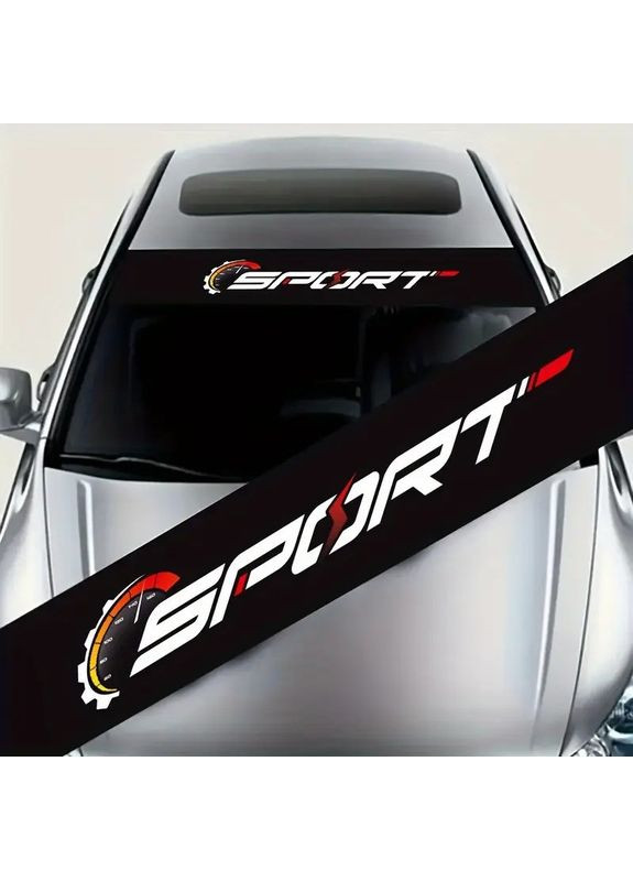 Наклейка на лобовое стекло 3D TUNING STUDIO Спорт 1350х200х0.15мм No Brand (362499594)
