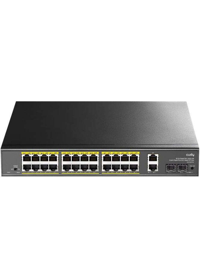 Коммутатор GS1026PS2, 24-Gigabit PoE+ Switch with 2 Uplink Gig Ports and 2 Gig SFP Slots 300W Cudy (365748799)