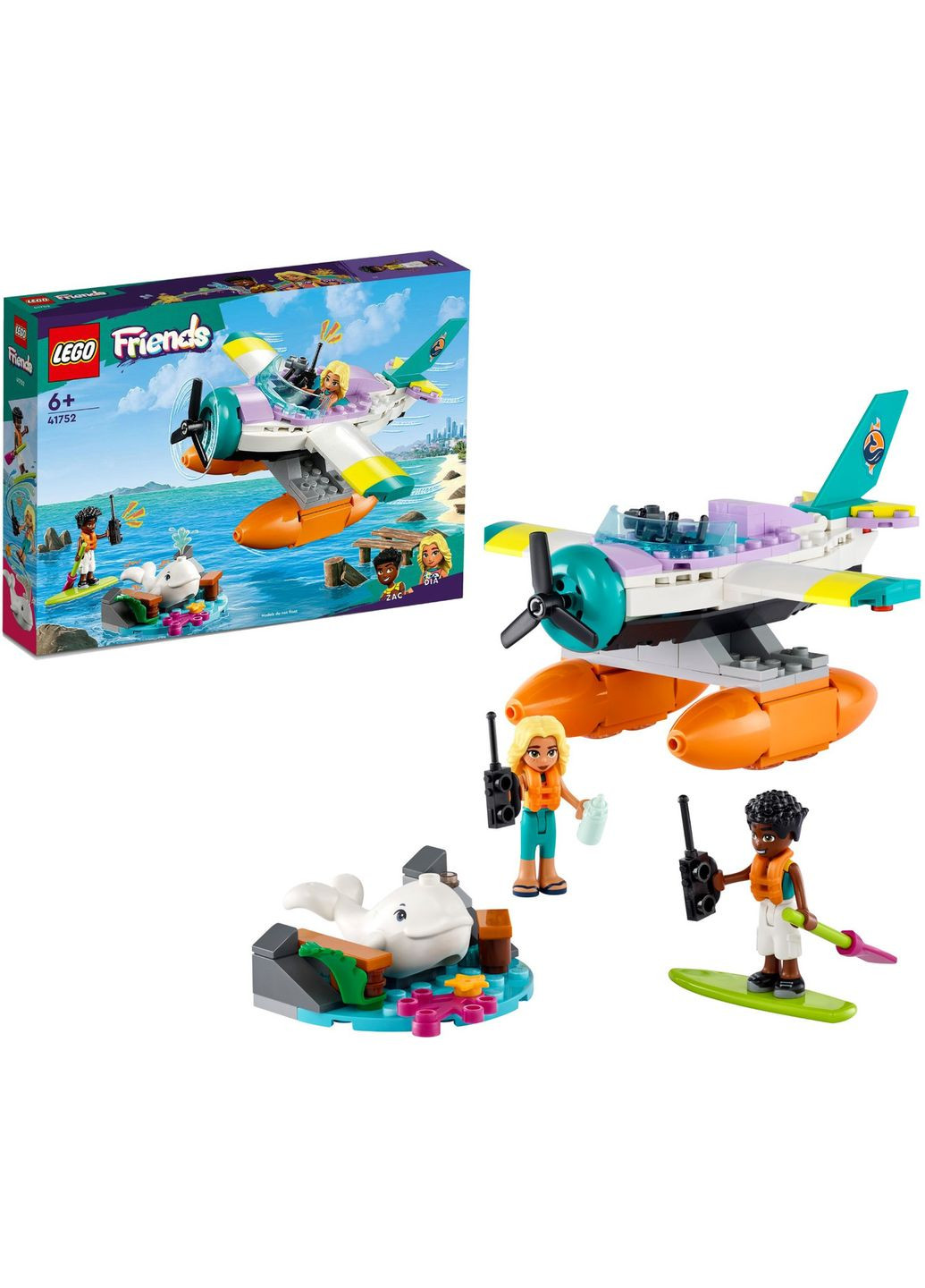 Конструктор Лего Френдс Рятувальний гідроплан Friends A rescue hydroplane 41752 Lego (372125327)