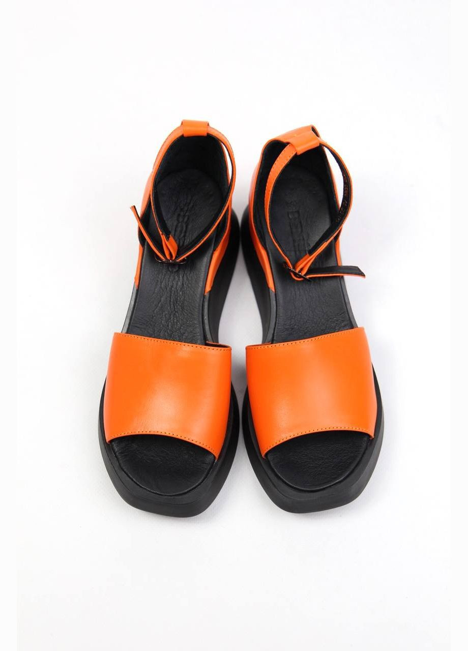 Оранжевые босоножки Benito без застежки