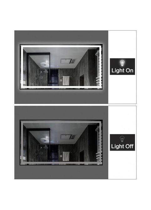 Зеркало LED DEM0061S1 Black 80смх65см сенсорное включение + подогрев Dusel (316720337)