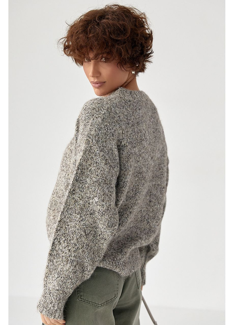 В'язана вільна кофта меланж Lurex (371334084)