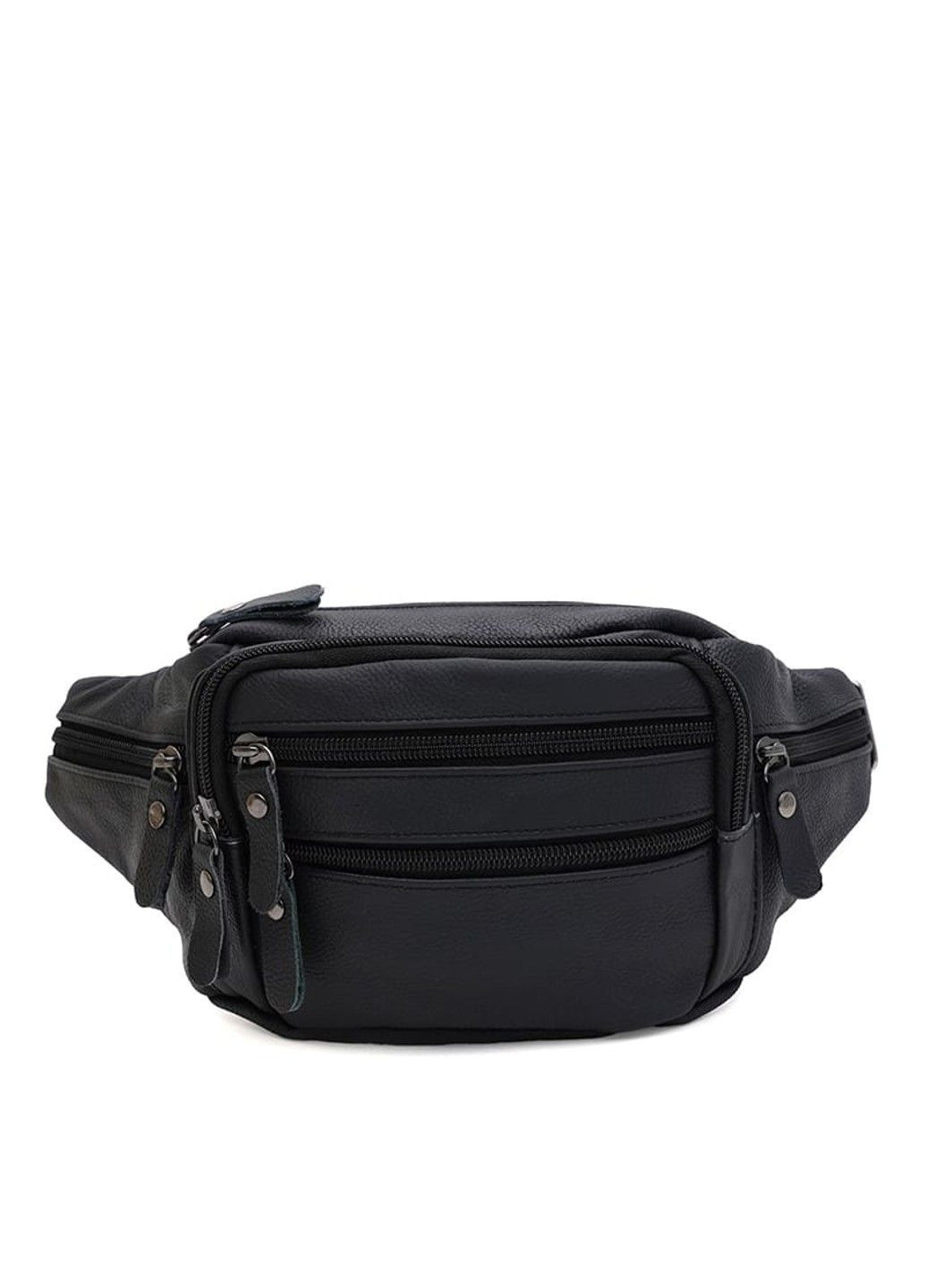 Мужская кожаная сумка на пояс K1429f-black Borsa Leather (367992118)