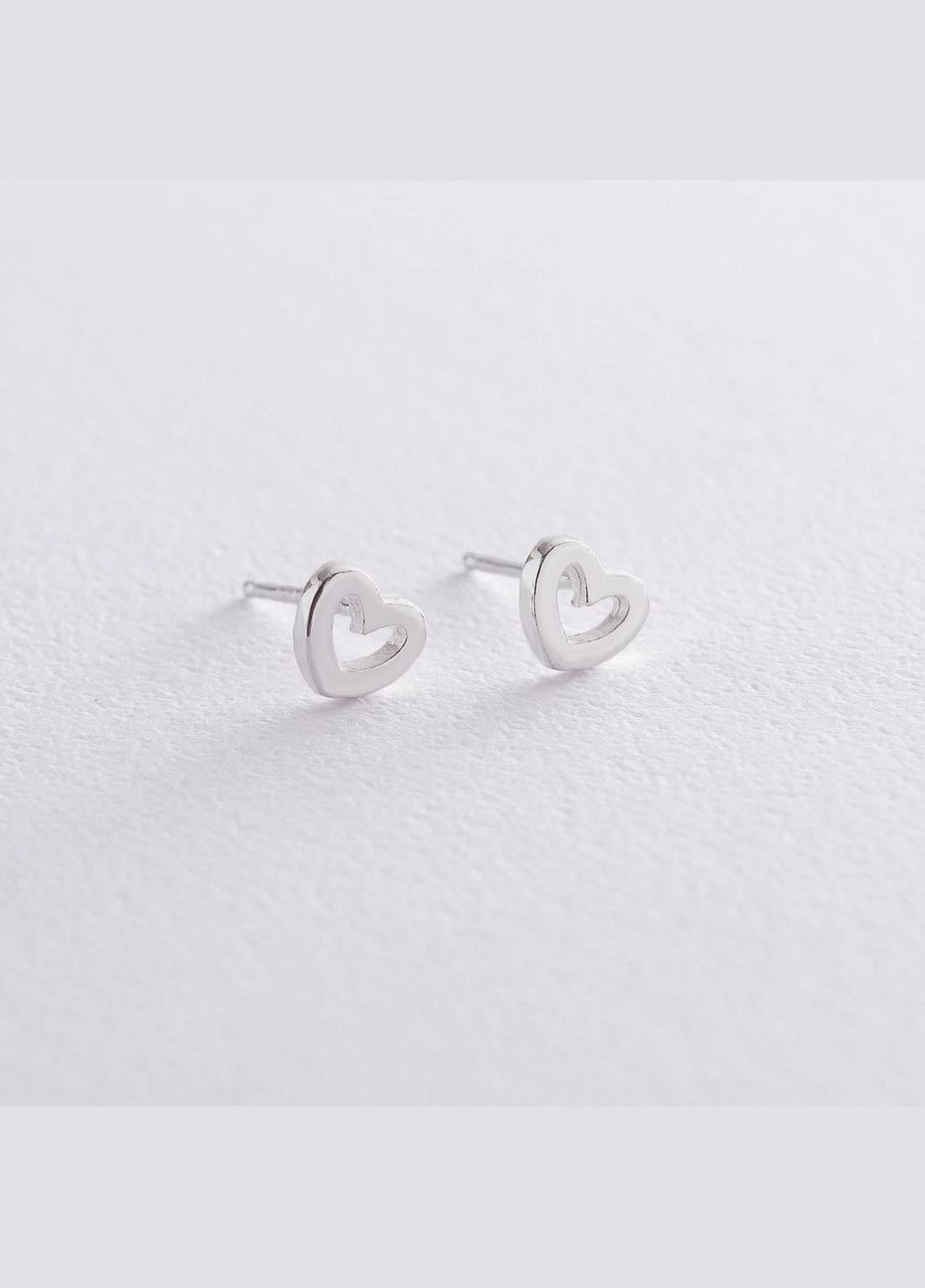 Срібні сережки - пусети Сердечка 122751 Oniks (269536272)