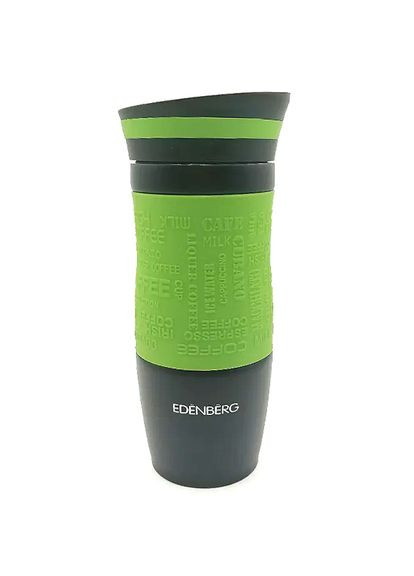 Термокружка EB-624 380 мл Термос чашка Нержавеющая сталь с силиконовым нескользящим держателем Edenberg (354823793)