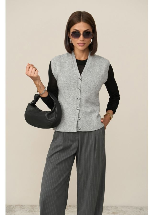 Жилет кашемир 2832 Серый Triko Bakh (368651205)