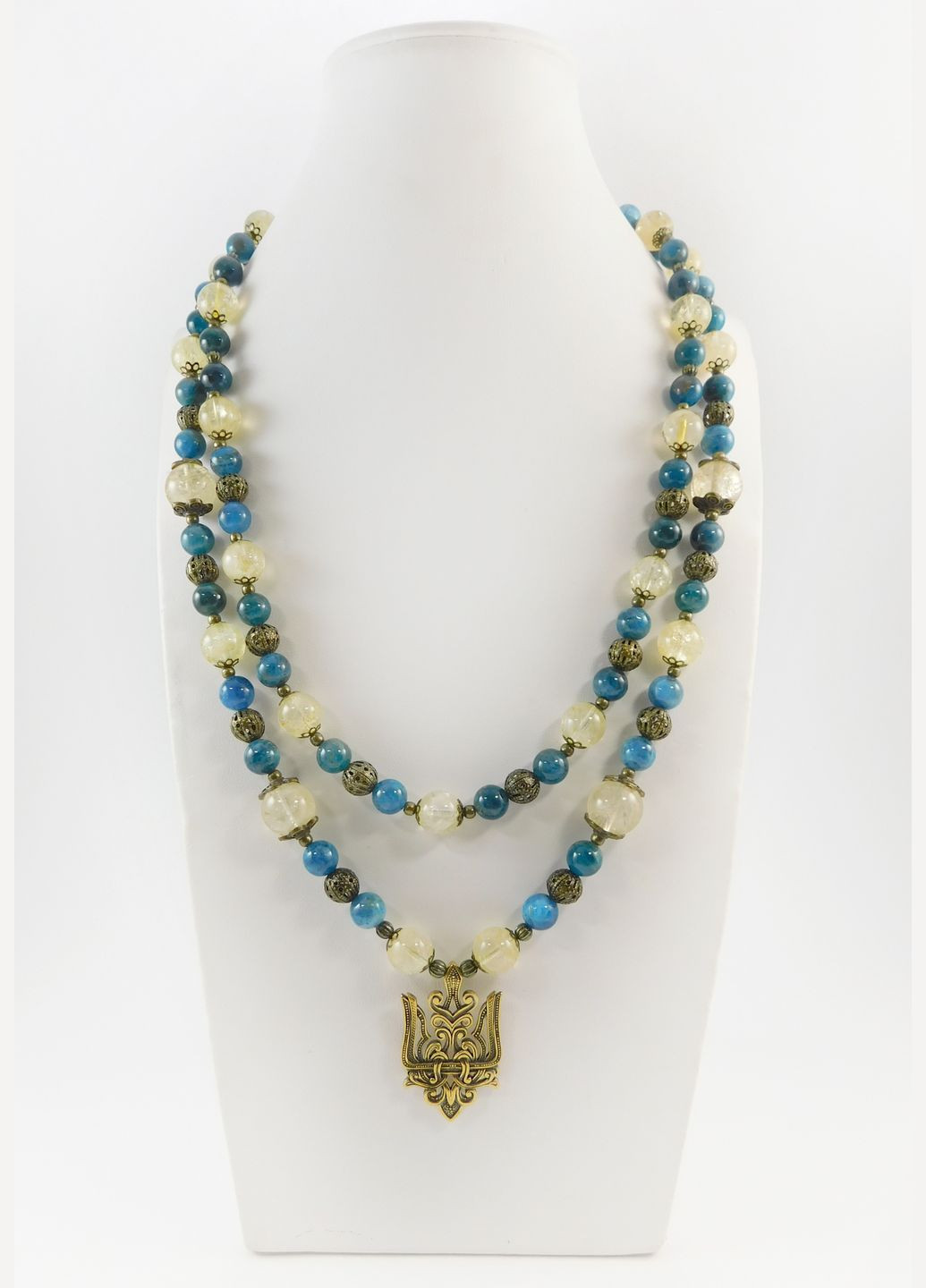 Бусы "Русь" Цитрин, Апатит Fursa fashion (322315278)