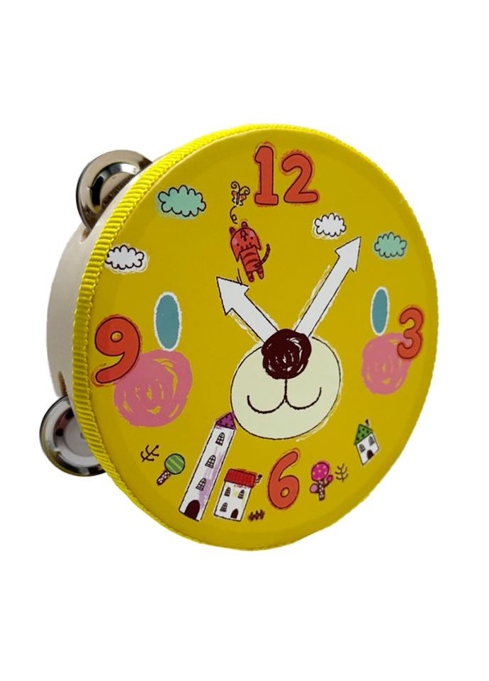 Дерев'яна іграшка Бубен "Годинник" MD 0367-53 діаметр 15 см Bambi (371194950)