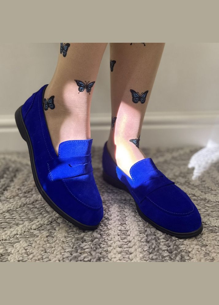 Vasha para Лофери жіночі замшеві. Колір електрик. 38 розмір синій з натуральна замша, україна — демісезон (342325001)